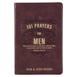 101 Prayers for Men brown faux leather gift book with gold-foiled title