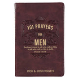 101 Prayers for Men brown faux leather gift book with gold-foiled title