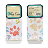 Colorful paw print microfiber dog paw towels, view 2