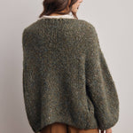 Chunky Soft-Touch Knit Cardigan in Olive – 8
