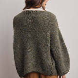 Chunky Soft-Touch Knit Cardigan in Olive – 8