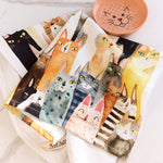 Cat Power illustrated cats 100% cotton kitchen tea towel, view 2