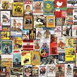 Completed Boomers' Favorite Posters 1,000-piece jigsaw puzzle: a collage of vintage movie, music and pop culture posters from the 1960s to 1980s