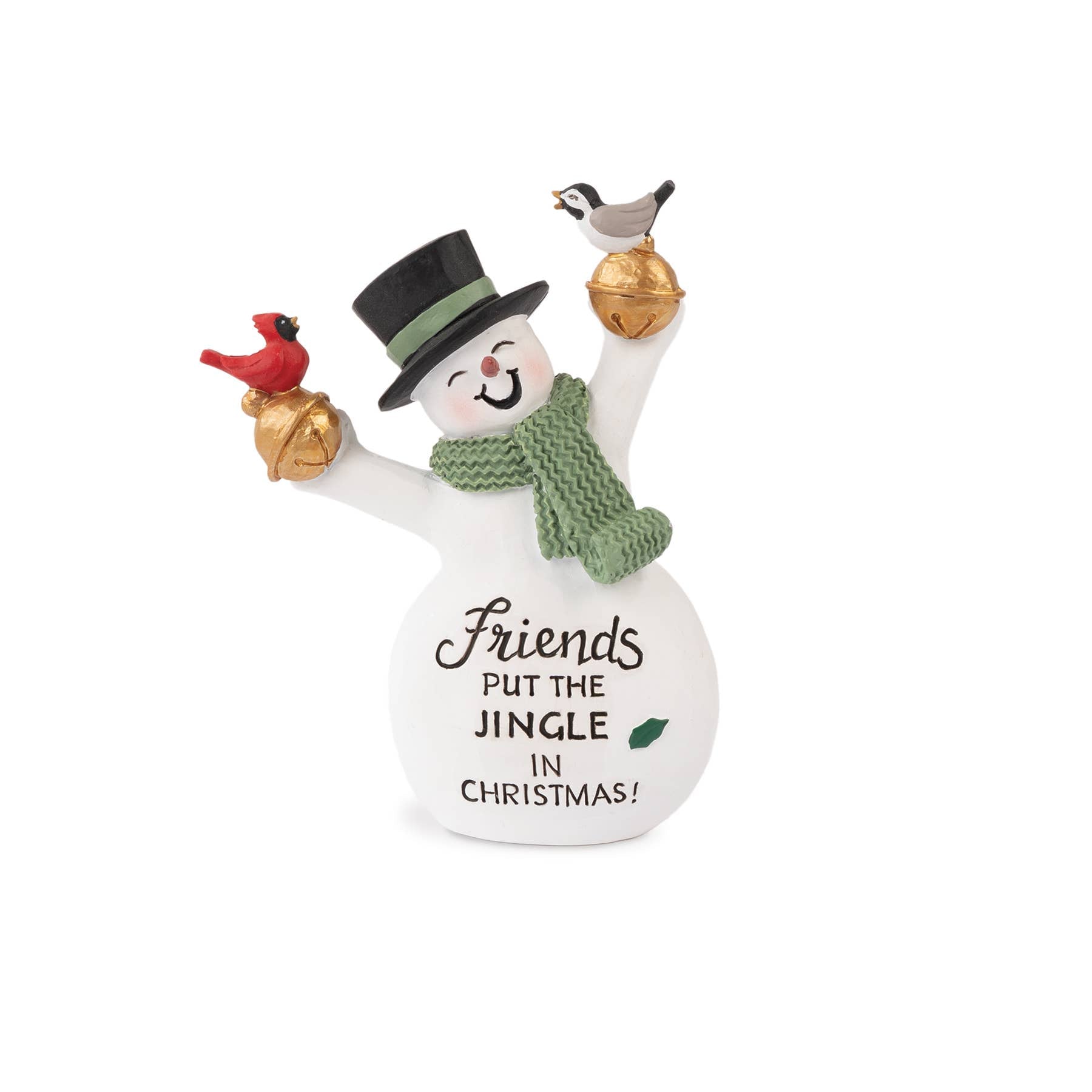 Friends Put the Jingle in Christmas snowman figurine