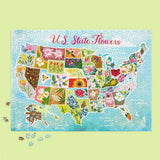 U.S. State Flowers 1000 piece jigsaw puzzle, view 2