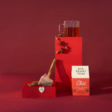Caffeine-free rooibos chai brewed with a splash of milk