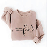 Keep the Faith Graphic Fleece Pullover Sweatshirt