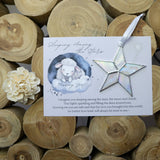 Sleeping Star Infant Memorial Handmade  Glass Star 7722