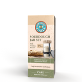 Sourdough Starter Jar Kit — Glass Jar, Spatula, Feeding Tracker & Dual Lids