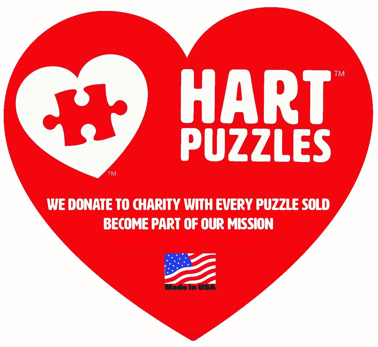 Made in the USA jigsaw puzzle with a charitable donation for every puzzle sold