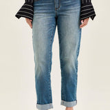 Boyfriend Cool Denim w/ Cross Back Belt Loops