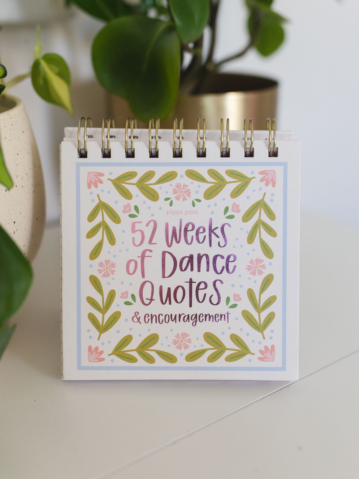 52 Weeks of Encouragement for Dancers desk flip calendar - front