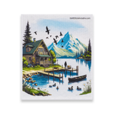 Swedish Dishcloth Cabin on Lake