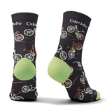 Colisco Unisex Crew Socks - Colorado Bike Ride