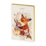 A5 vegan leather daily planner with gilded page edges and a ribbon marker, interior planner pages