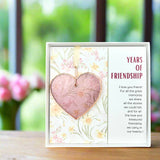 Years of Friendship: Handmade Stained Glass Heart Gift  7823