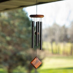 Chimes of Mars black and teak wind chime, detail