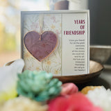 Years of Friendship: Handmade Stained Glass Heart Gift  7823
