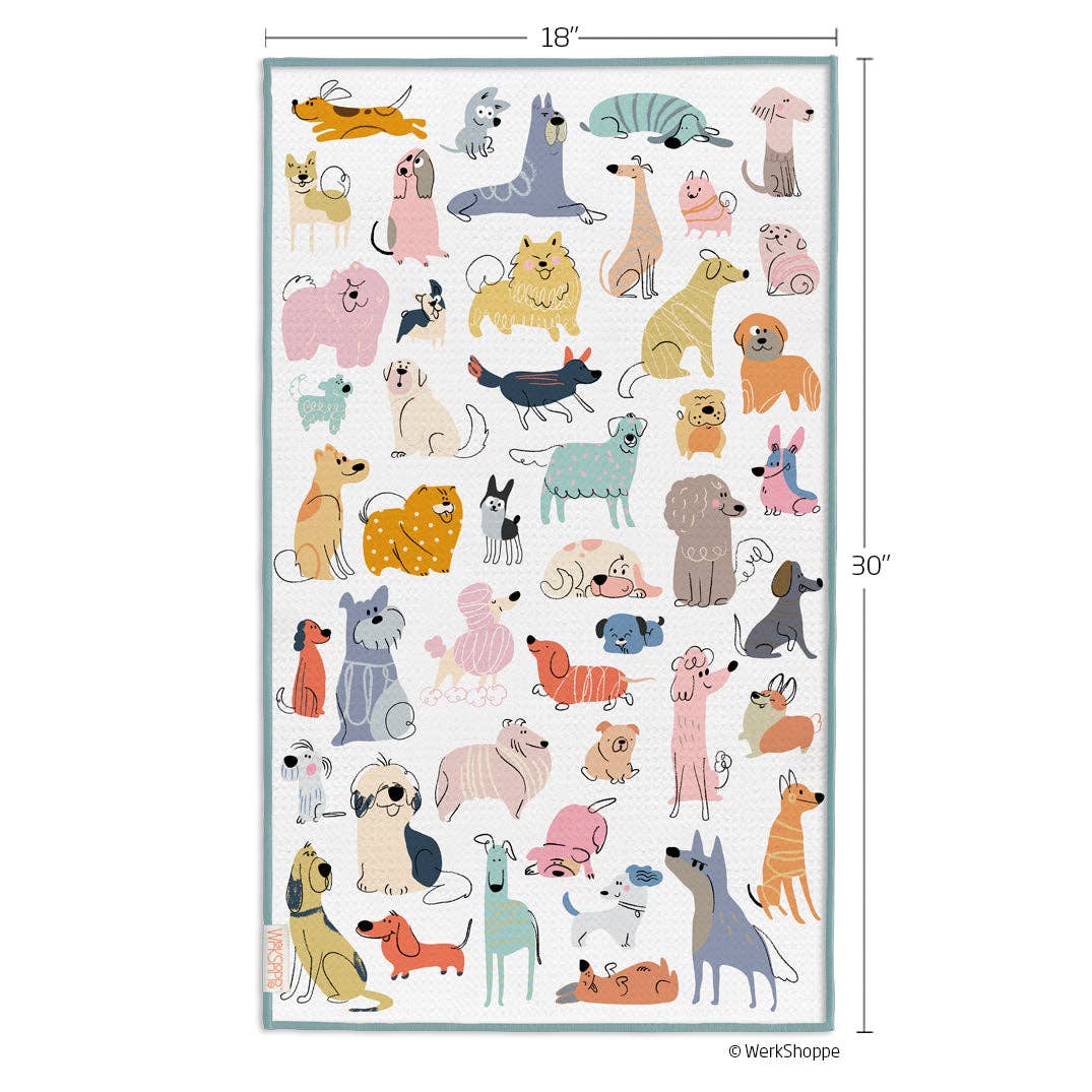 If Dogs Could Talk reversible microfiber kitchen towel, view 3