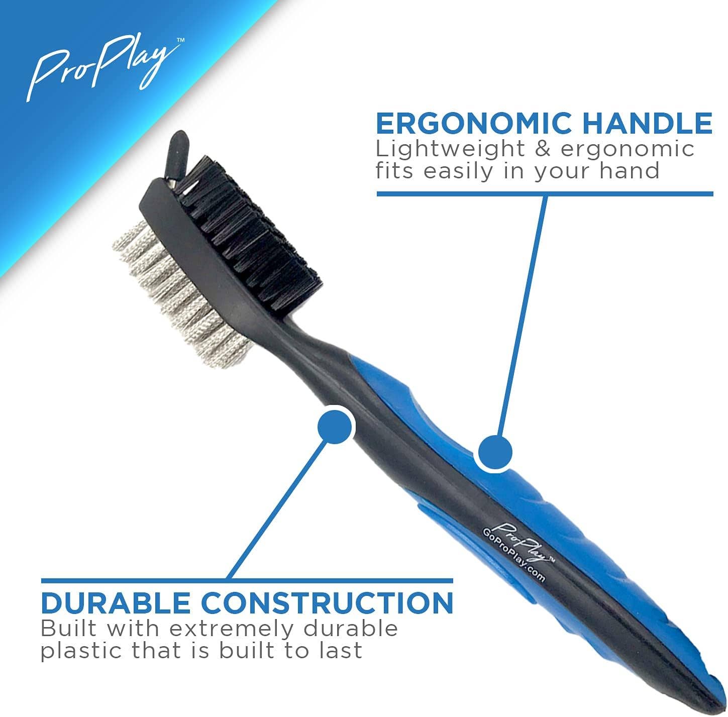 Golf club brush ergonomic handle detail
