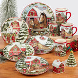 Homestead Christmas Horse Dessert Plate, 9" (Assorted)