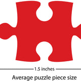 Average puzzle piece size about 1 inch by 1.5 inches