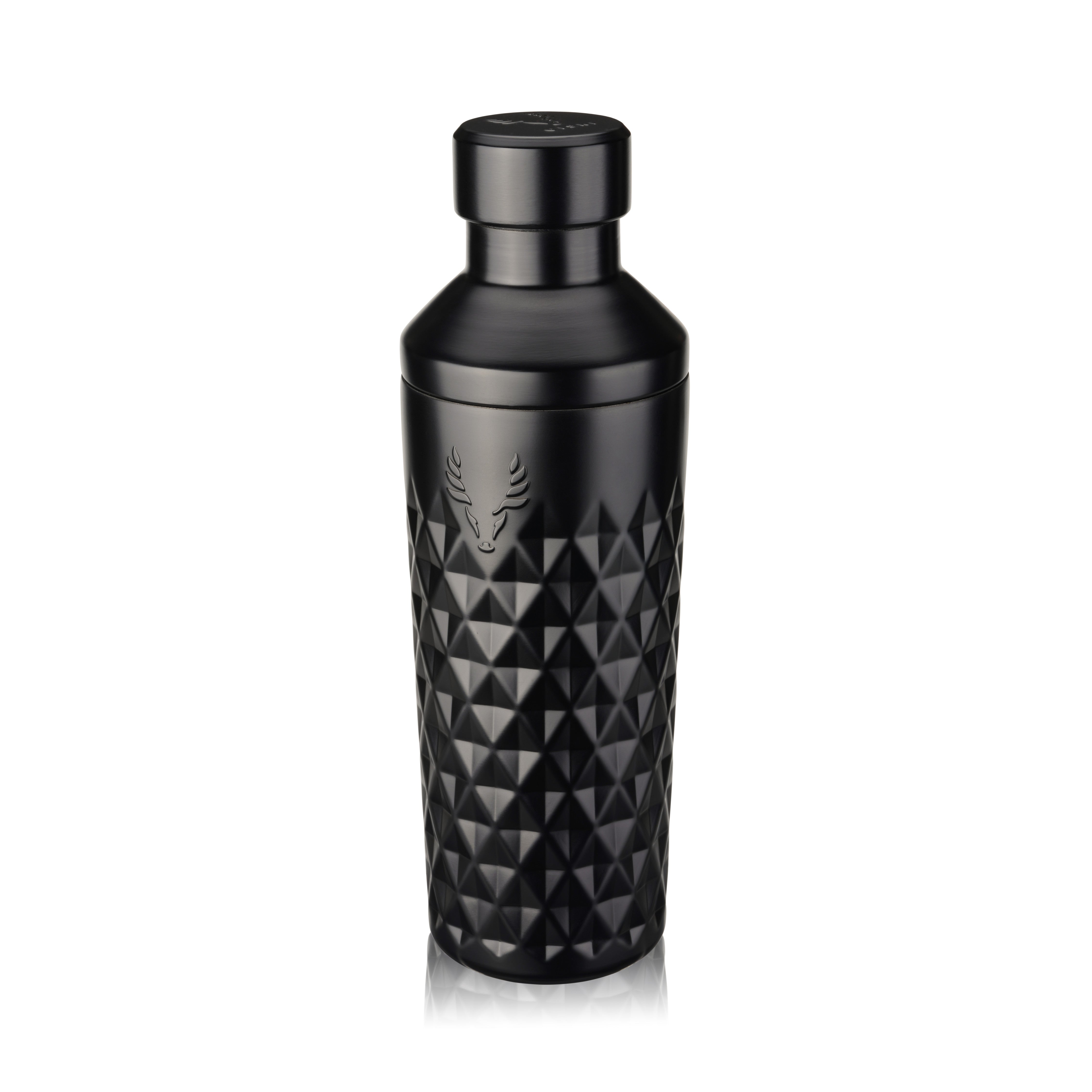 Viski Paragon Stainless Steel Cocktail Shaker, Obsidian, 23 oz