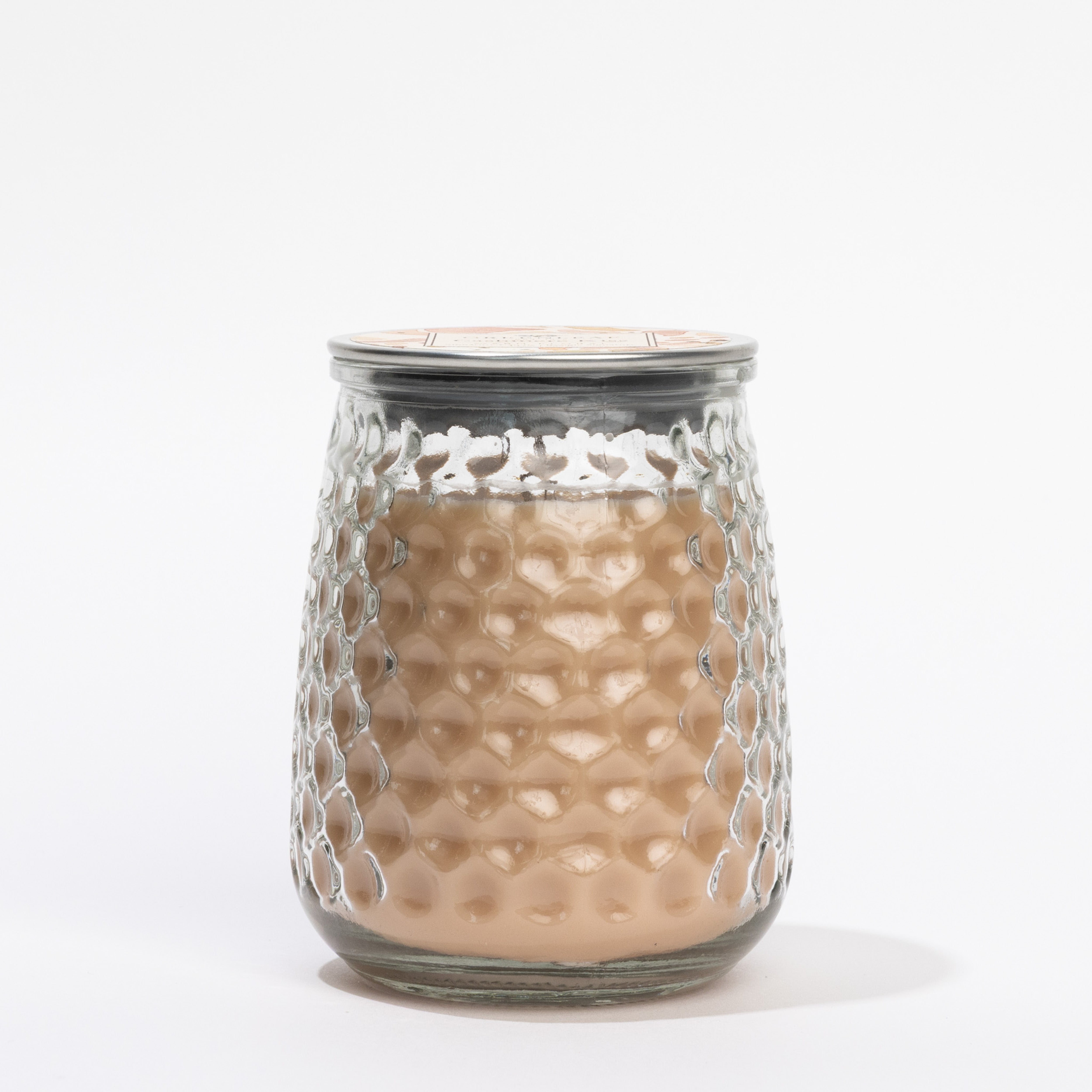 Greenleaf Cashmere Kiss Signature Candle in hobnail glass jar