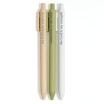Dad gel pens printed with Stand Firm In The Faith and The Lord Is My Strength