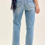 Mid-Rise Ankle Straight w/ Bandana Loop