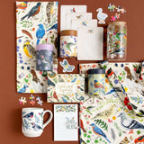 Feathered Friends birds speckled ceramic mug, view 6 of 6