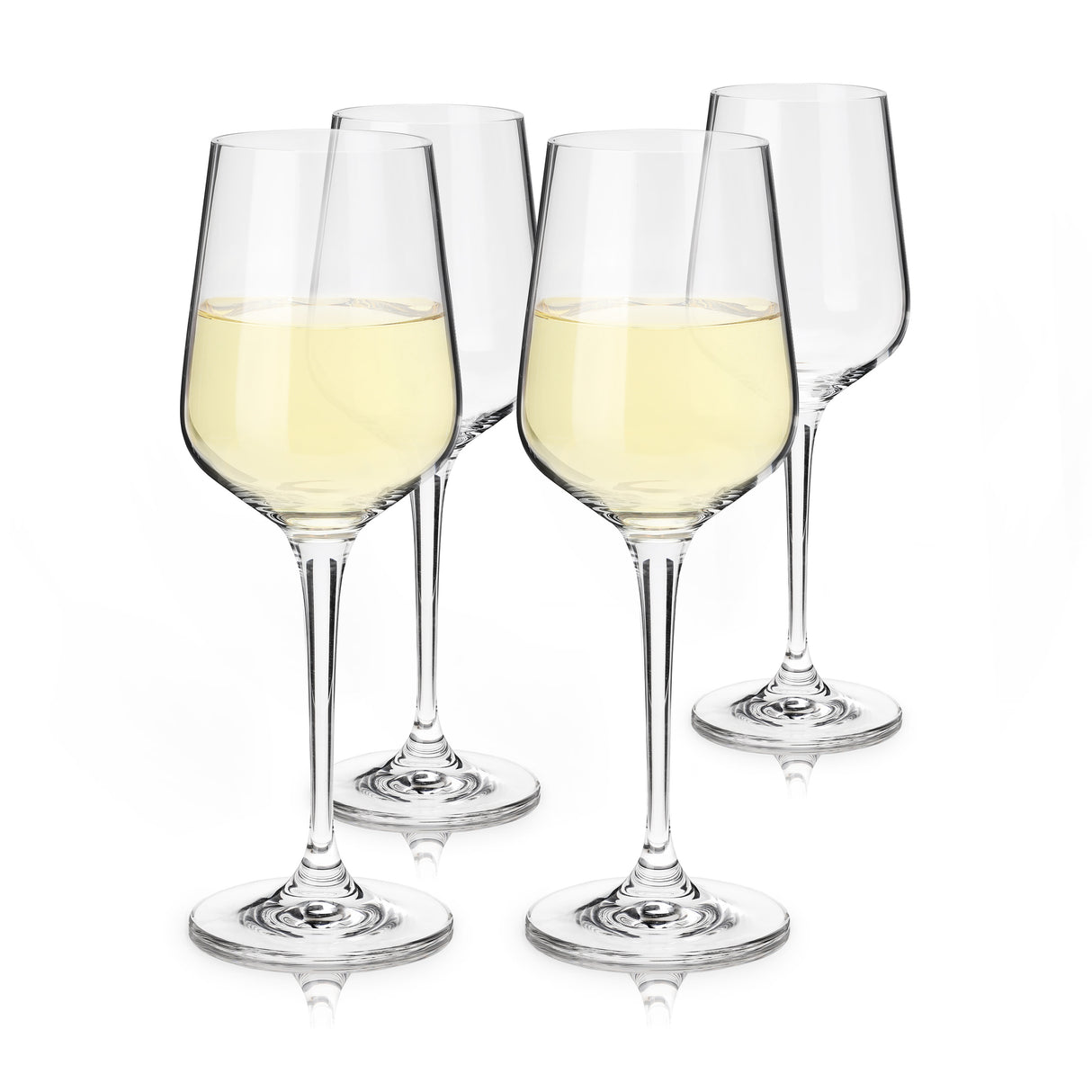 Viski Reserve Inez Crystal Chardonnay Glasses, Set of 4