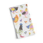 Hens and chicks 100% cotton kitchen tea towel, view 2