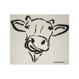 Swedish Dishcloth Cow Silhouette on Natural
