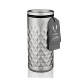 Viski Paragon Highball Tumbler, Insulated Stainless Steel Cocktail Glass, Platinum, 16 oz