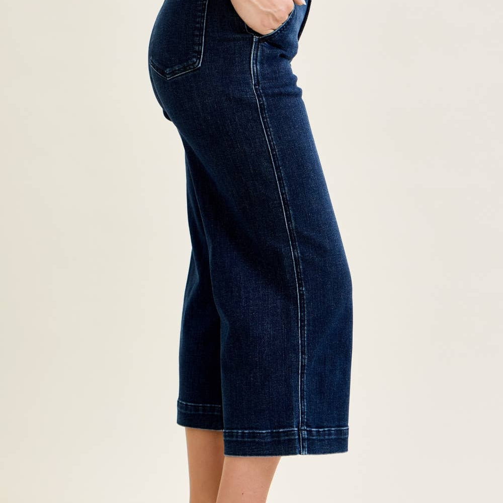Black Ankle Wide Trouser