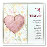 Years of Friendship: Handmade Stained Glass Heart Gift  7823