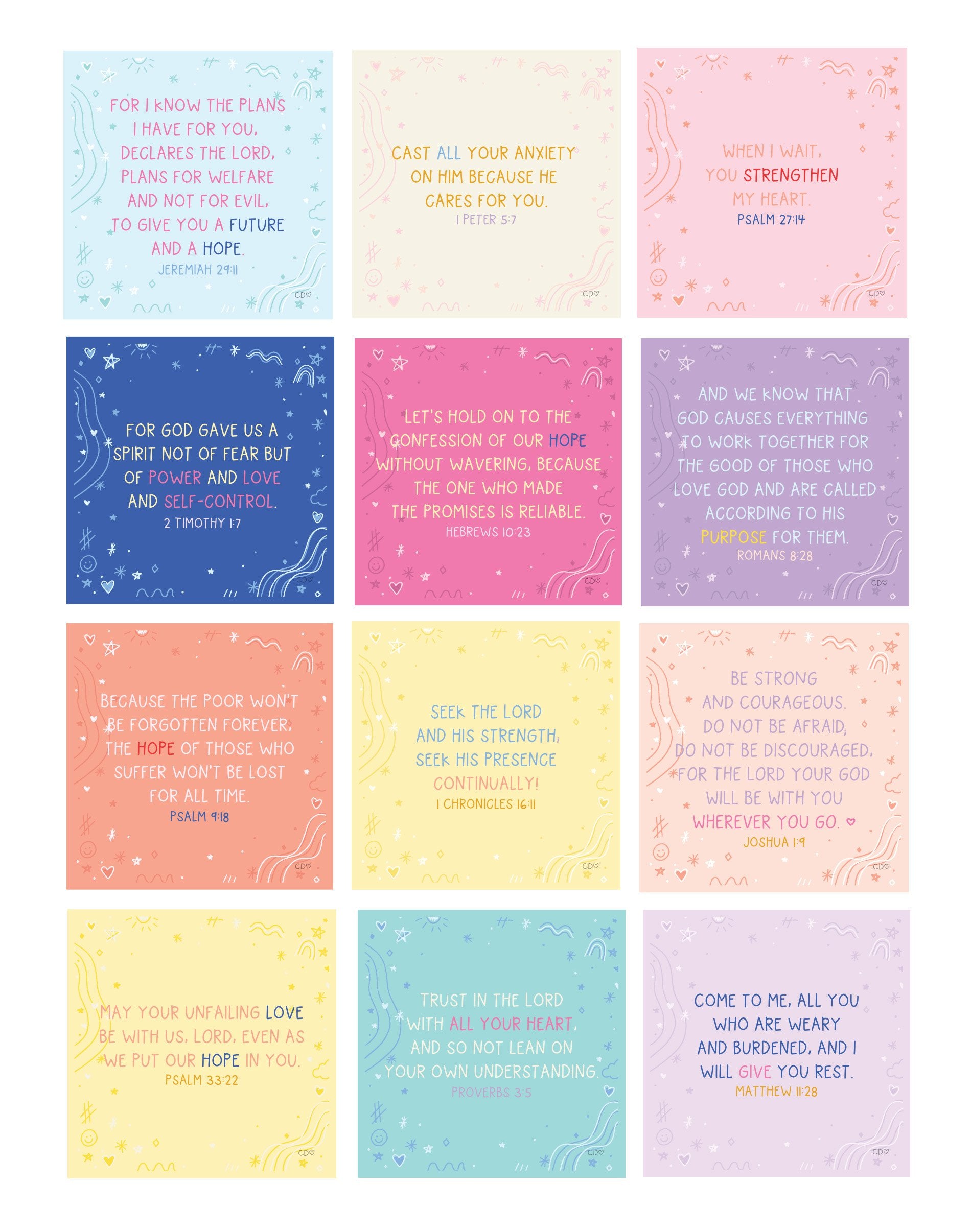 Verses for Hope Bible verse card set with display stand - view 2