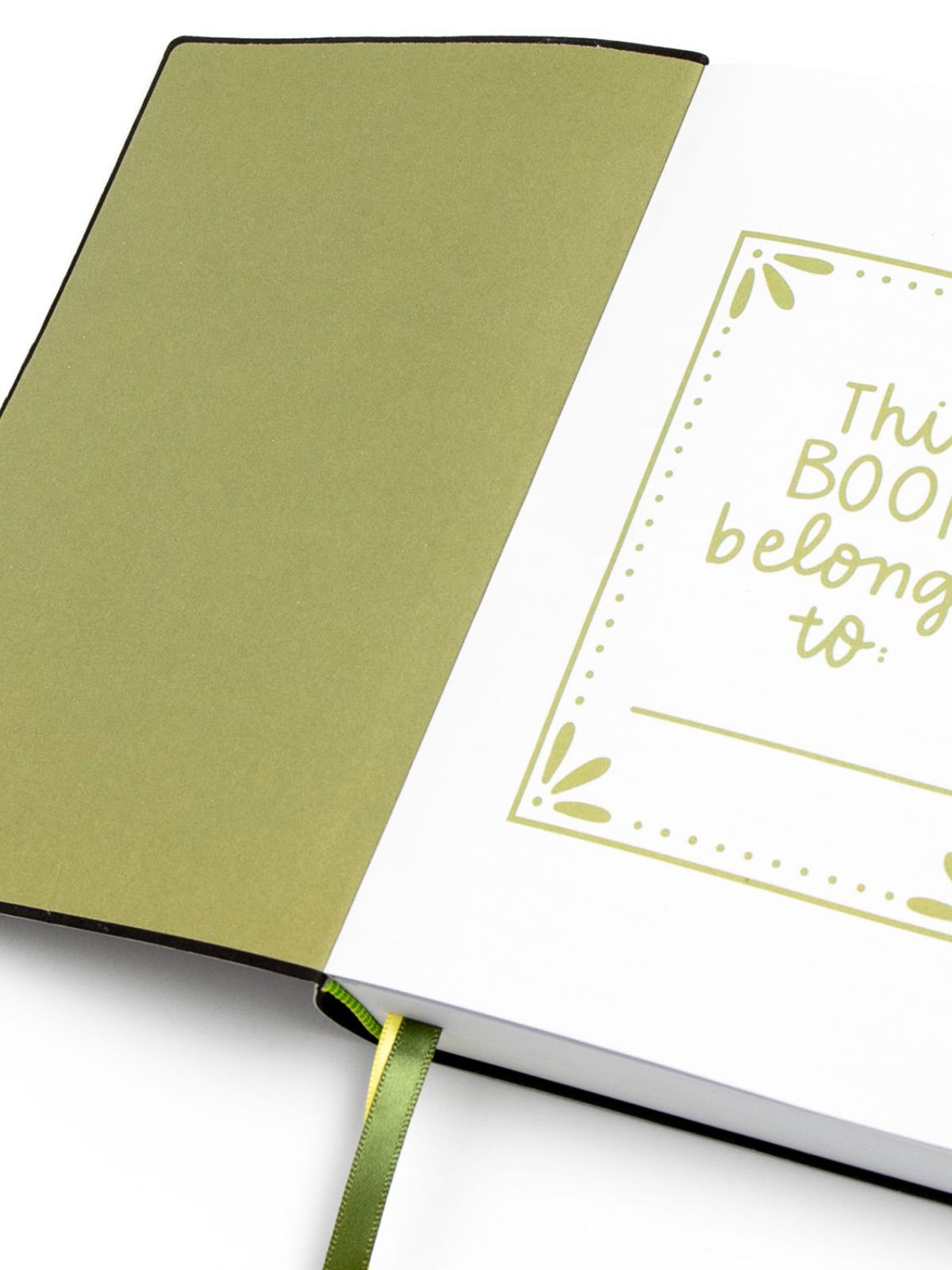 Green floral 5x7 lined book journal - view 5