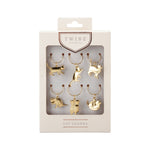 Twine Cat Lovers Gold Wine Charms