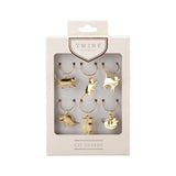 Twine Cat Lovers Gold Wine Charms
