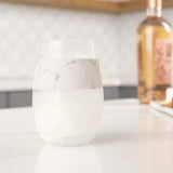 HOST Wine FREEZE Cooling Cup, Insulated Wine Chiller, Marble, 8.5 oz