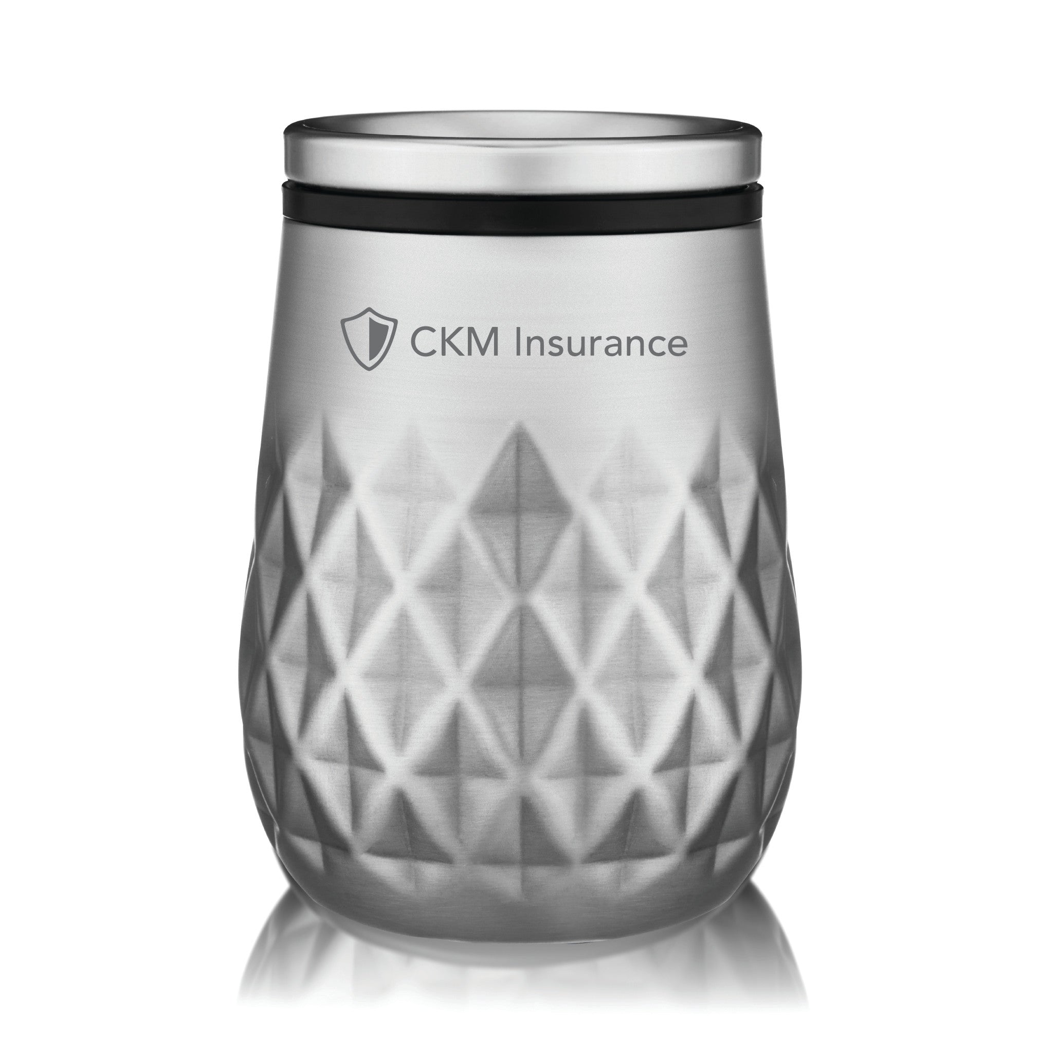 Viski Paragon Stainless Steel Wine Tumbler, Platinum