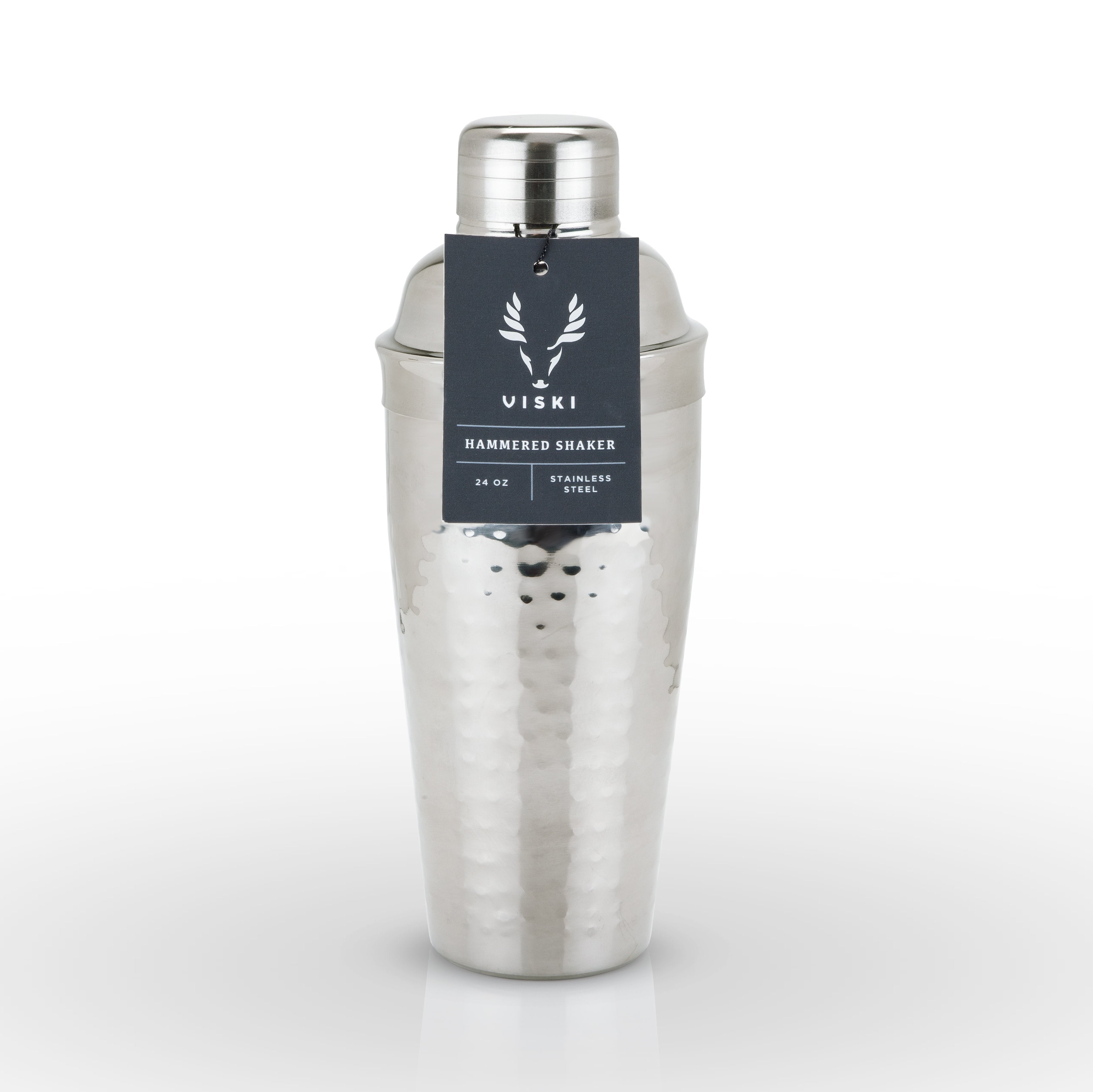 Viski Irving Hammered Stainless Steel Cocktail Shaker