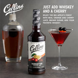 Collins Manhattan Cocktail Mix, Brown Sugar, Cherry & Orange Juice, 32 oz