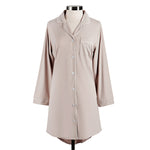 Gray Cooling Long Sleeve Night Shirt