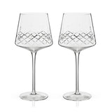 Crystal Burgundy Wine Glass Set – 18 oz Lead-Free Red Wine Glasses (Set of 2)