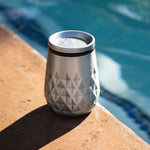Viski Paragon Stainless Steel Wine Tumbler, Platinum