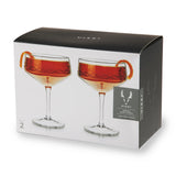 Crystal Coupe Glass Set – Lead-Free Champagne & Cocktail Glasses (Set of 2)
