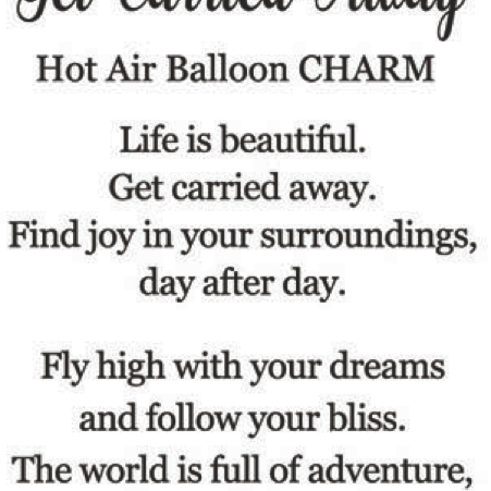 Hot Air Ballon Charm - 39 North CO 